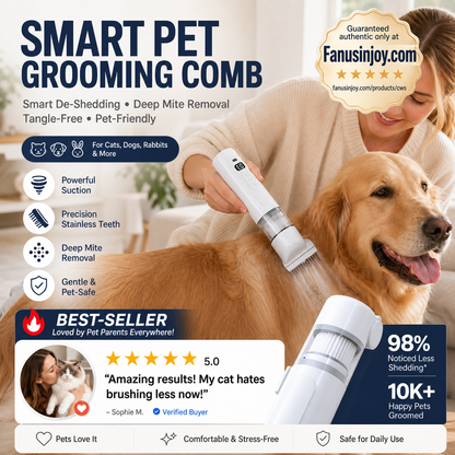 ✨️Surprise 60% off！🐈Electric Pet Grooming Comb🐕Keep your furry friends away from mites, fleas and tangled fur！