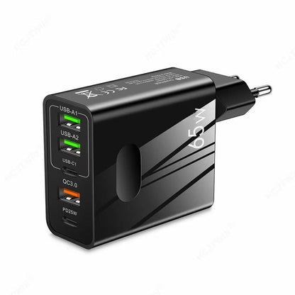 🔥New Hot Selling❤️‍🔥 [Practical Gift] 65W Multiple-Ports Fast Charger