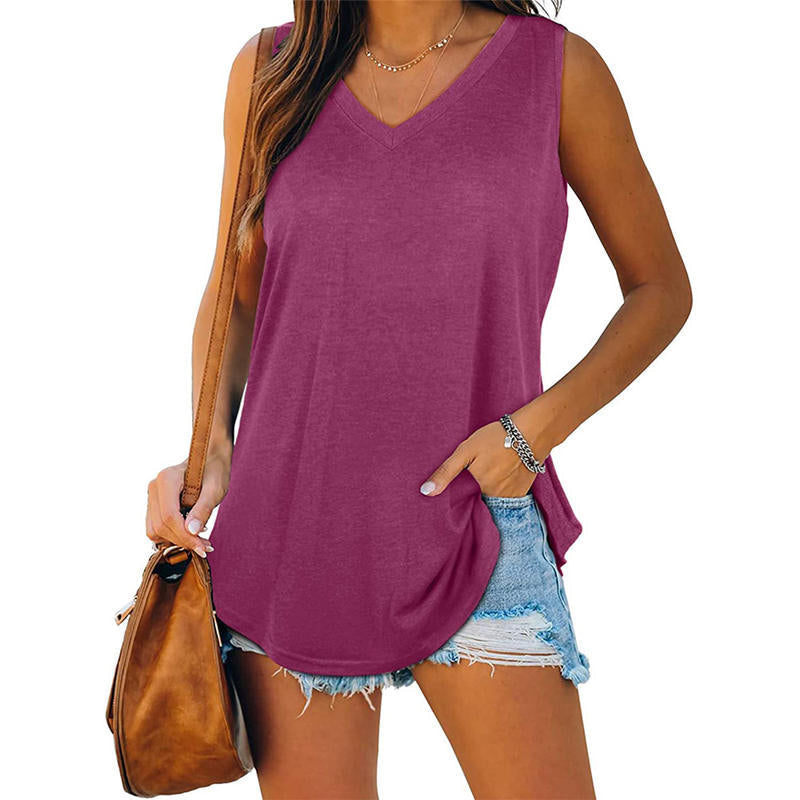 🔥2025 HOT SALE 49% OFF⏳All-match V-Neck Solid Color Vest