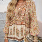 💖LAST DAY SALE 50% OFF💖Women's Fashion Printed v-Neck Long Sleeve Shirt