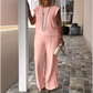 Hot sale 65%OFF🔥Women's Crew Neck Sleeveless Top and Pants Set
