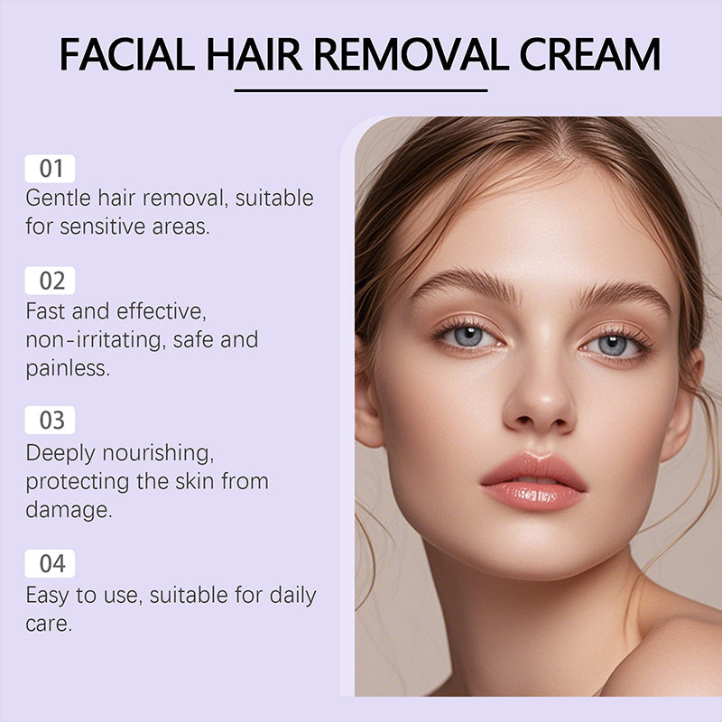💗Last Day Special Price £2.8🔥Buy 3 Get 2 Free（5pcs）🔥Gentle and Painless Facial Hair Removal Cream