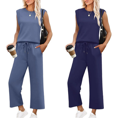 💕Hot Sale  60% OFF🔥New Women's  Sleeveless Top & Wide-Leg Pants Set