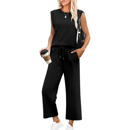 💕Hot Sale  60% OFF🔥New Women's  Sleeveless Top & Wide-Leg Pants Set