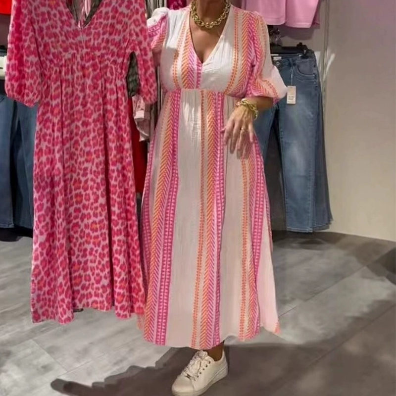 🏖️Summer Cool Deal 50% OFF!!🎀Women's V-Neck Printed Dress
