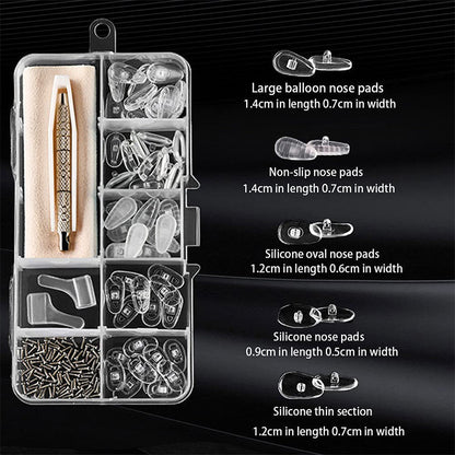 🥳2026 HOT SALE👓🛠️ 50% OFF! Eyeglass Nose Pad Repair Kit – Replace worn pads & rusty screws at home. No optician fees – keep your glasses comfy & secure! 🔧✨