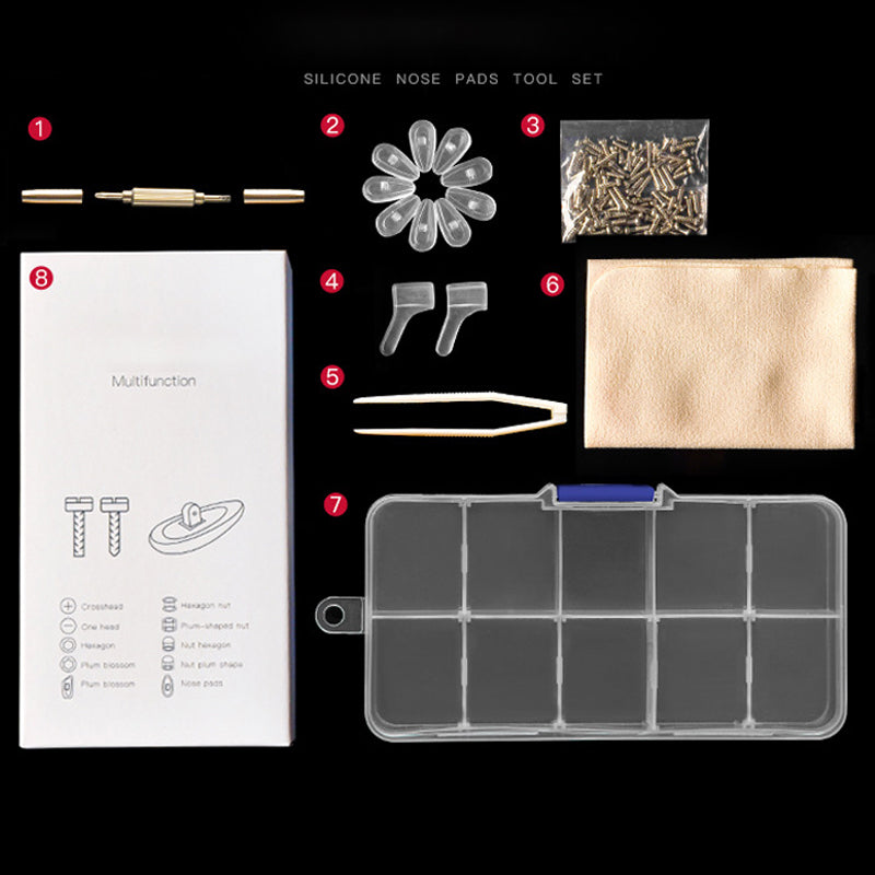 🥳2026 HOT SALE👓🛠️ 50% OFF! Eyeglass Nose Pad Repair Kit – Replace worn pads & rusty screws at home. No optician fees – keep your glasses comfy & secure! 🔧✨