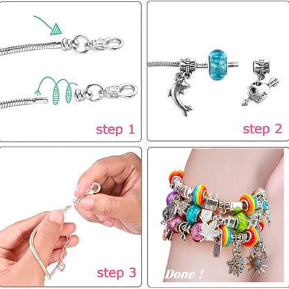 🎁Best Christmas Gift For Girls 50% OFF💖🔥Girls Charm Bracelet Making Kit✨