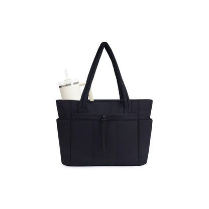 💕Hot Sale 50% OFF🎁Wandering Nature Puffer Tote Bag with Cup Holder & Laptop Compartment & Trolley Sleeve for Travel, Work, Nurse, Women