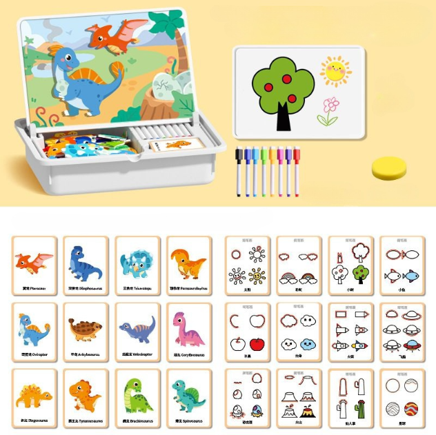🔥Limited Sale 77%OFF🔥Magnetic Face make over Puzzle: Double-Sided Travel Game