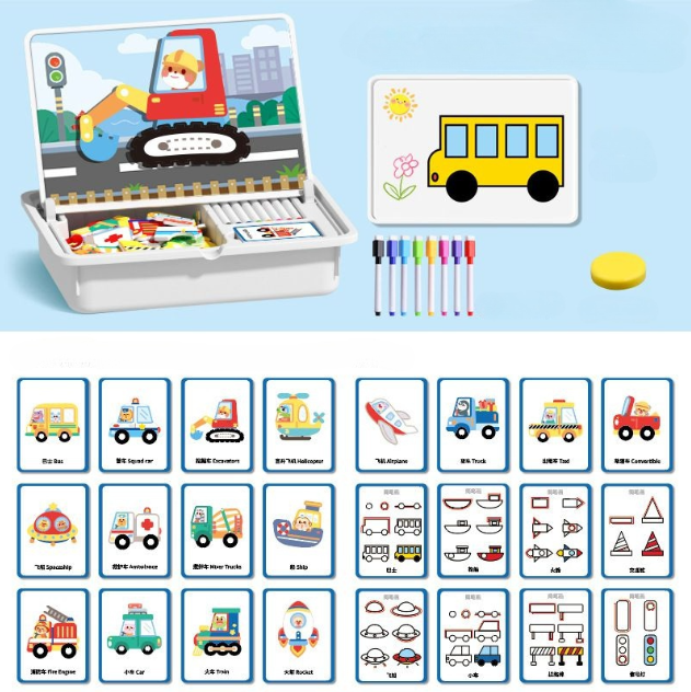 🔥Limited Sale 77%OFF🔥Magnetic Face make over Puzzle: Double-Sided Travel Game