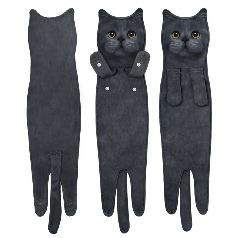 🎁Christmas Gift idea 50% OFF🎄🎅✨😺Cute Cat Hand Towel🐾