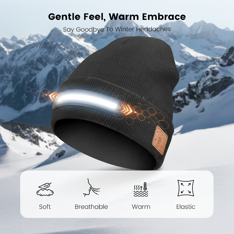 ⏳2025 New-Save 50%✨️Rechargeable Bluetooth Beanie Hat with Light