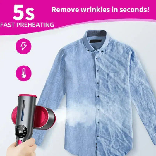 🥳2026 HOT SALE💥💨 50% OFF! Steam Iron & Steamer 2-in-1 – Kills 99.99% mites & bacteria. 5s preheat, 150ml tank. Ceramic plate, even heat. Safe for silk to cotton. Your fabric care essential. 🛡️🌿