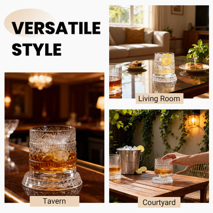 360° Rotating Whiskey Glass Tumbler