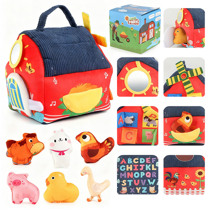 📢📢50% OFF !! ⏰Interactive Plush Farm House Toy Set for Kids🐄🐏