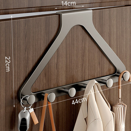 🔥 New Arrival Hot Pick | Limited Time 50% OFF⏳6-Hook Over-the-Door Rack, No Drilling | Heavy-Duty Carbon Steel, Tool-Free Installation & Instant Space Saving