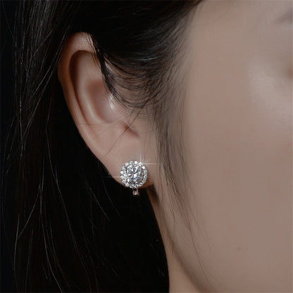 💎 Affordable Brilliance | Faux Moissanite Hoop Earrings | ✨ Daily Luxury 🌟【50% OFF】