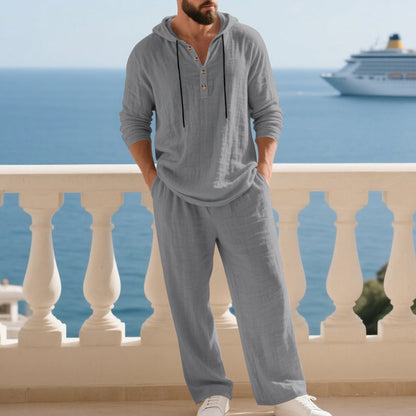 ‌💥70% OFF🔥Men's Hooded Casual Loose Top & Pants 2-Piece Set🔥