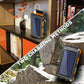 Portable Solar Power Bank, Solar Powered Charger with Dual LED Flashlights, Power Bank for Travel, Camping