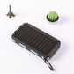 Portable Solar Power Bank, Solar Powered Charger with Dual LED Flashlights, Power Bank for Travel, Camping