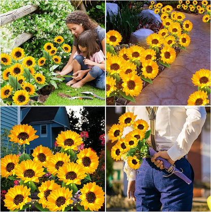 📢📢50% OFF !! ⏰🌻 Realistic & Weatherproof | Solar Sunflower | IP65 Outdoor Decor