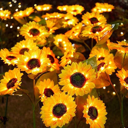 📢📢50% OFF !! ⏰🌻 Realistic & Weatherproof | Solar Sunflower | IP65 Outdoor Decor