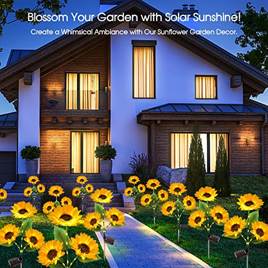 📢📢50% OFF !! ⏰🌻 Realistic & Weatherproof | Solar Sunflower | IP65 Outdoor Decor