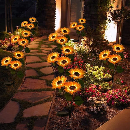 📢📢50% OFF !! ⏰🌻 Realistic & Weatherproof | Solar Sunflower | IP65 Outdoor Decor
