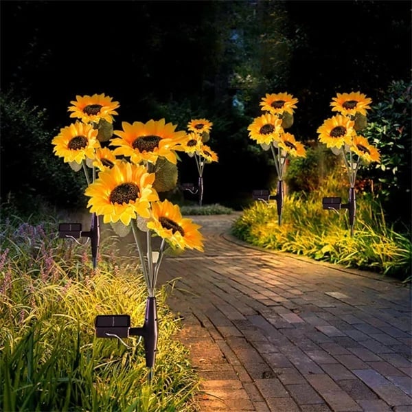 📢📢50% OFF !! ⏰🌻 Realistic & Weatherproof | Solar Sunflower | IP65 Outdoor Decor