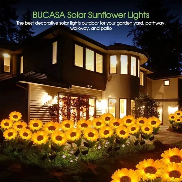 📢📢50% OFF !! ⏰🌻 Realistic & Weatherproof | Solar Sunflower | IP65 Outdoor Decor