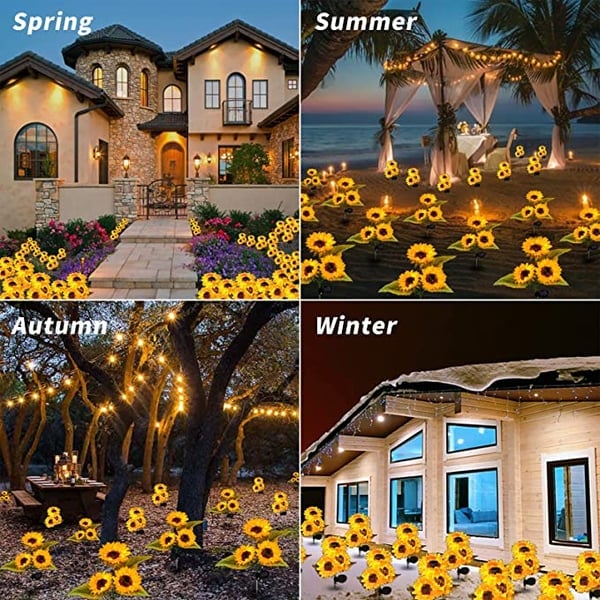 📢📢50% OFF !! ⏰🌻 Realistic & Weatherproof | Solar Sunflower | IP65 Outdoor Decor