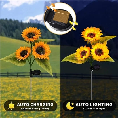 📢📢50% OFF !! ⏰🌻 Realistic & Weatherproof | Solar Sunflower | IP65 Outdoor Decor