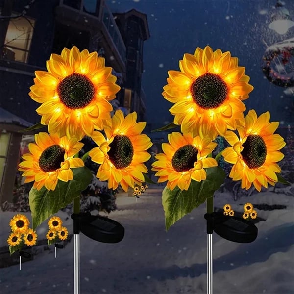 📢📢50% OFF !! ⏰🌻 Realistic & Weatherproof | Solar Sunflower | IP65 Outdoor Decor