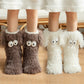 📢📢13.99 Buy 1 Get 1 Free!!!💗LAST DAY SALE 50% OFF⚡50K+ SOLD💕Women's Plush Slippers Socks Floor Socks Winter Home Indoor Thickened Fleece-Lined Anti-Slip Adult Women's Plush Snow Socks Shoe Covers