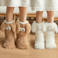 📢📢13.99 Buy 1 Get 1 Free!!!💗LAST DAY SALE 50% OFF⚡50K+ SOLD💕Women's Plush Slippers Socks Floor Socks Winter Home Indoor Thickened Fleece-Lined Anti-Slip Adult Women's Plush Snow Socks Shoe Covers