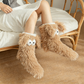 📢📢13.99 Buy 1 Get 1 Free!!!💗LAST DAY SALE 50% OFF⚡50K+ SOLD💕Women's Plush Slippers Socks Floor Socks Winter Home Indoor Thickened Fleece-Lined Anti-Slip Adult Women's Plush Snow Socks Shoe Covers
