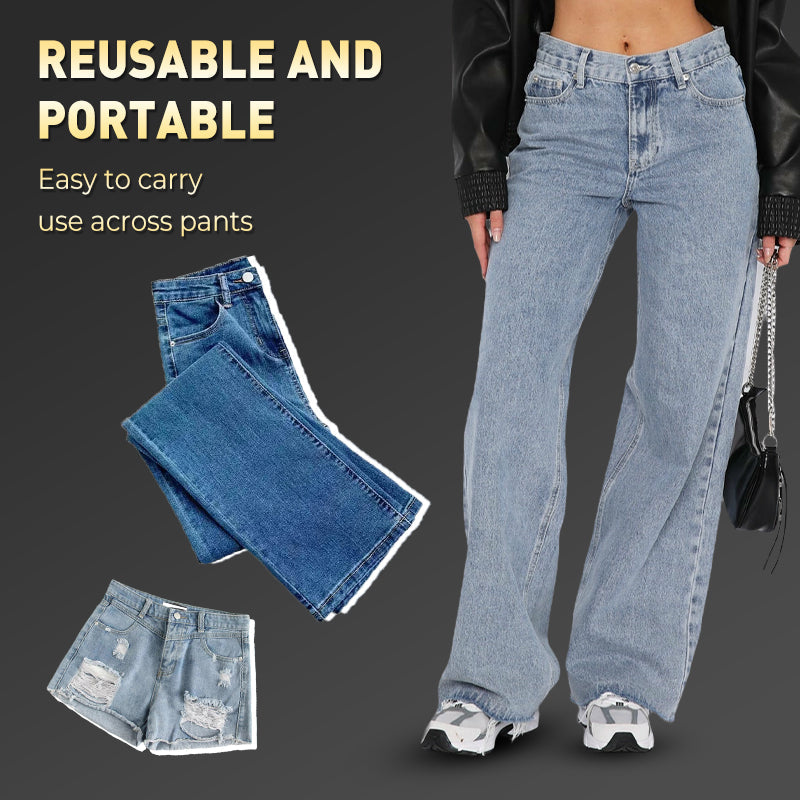 Spring-Loaded Metal Waist Extender Button for Jeans