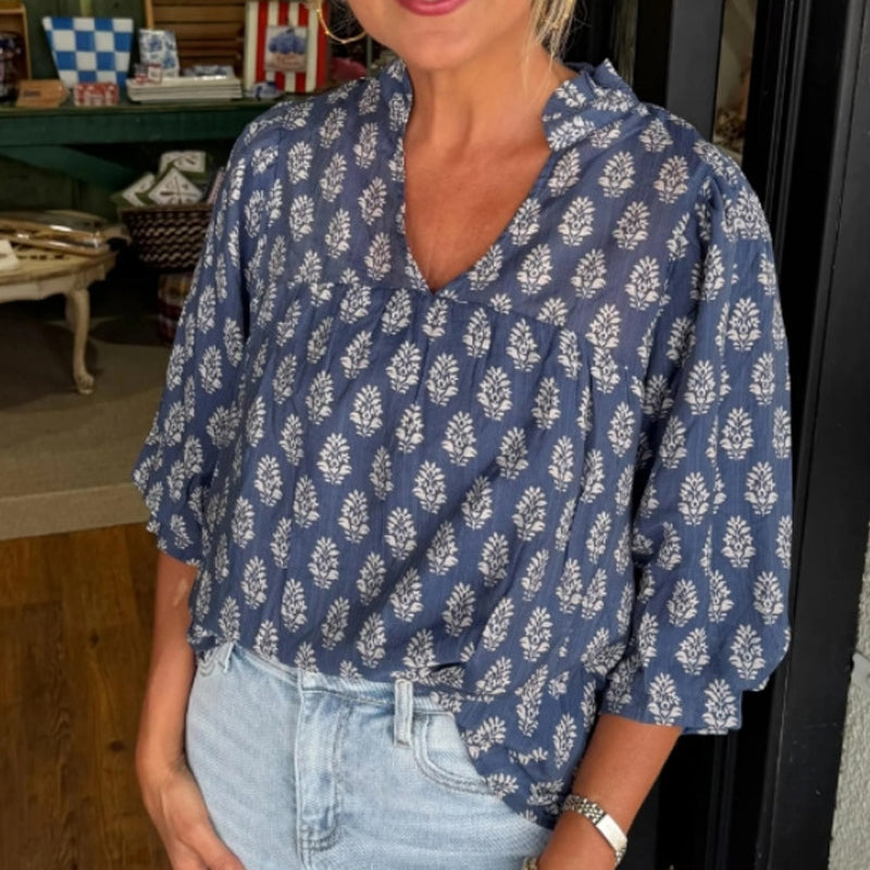 New Season Launch🌼 Printed Flowy Top 70%OFF | Limited Time Offer