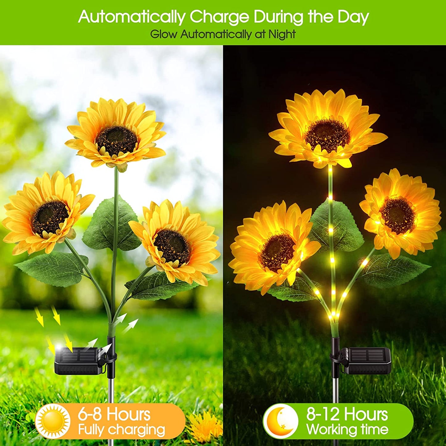 🌻 Realistic & Weatherproof | 2026 Hot Sale Solar Sunflower | IP65 Outdoor Decor