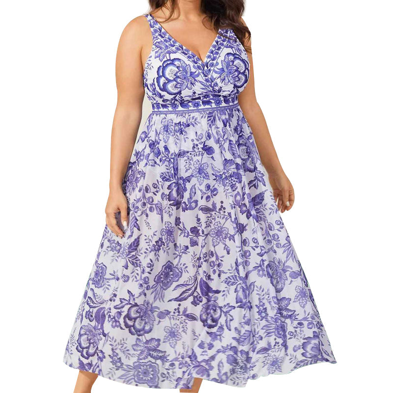 👙Last Day Promotion🌴Plus Size Halter Bikini Set with Swim Skirt