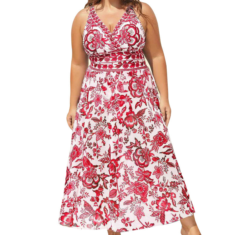 👙Last Day Promotion🌴Plus Size Halter Bikini Set with Swim Skirt