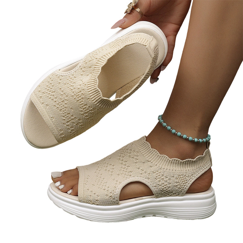 ⏳LAST DAY SALE ONLY ￡11.99!!🔥🔥Women's Breathable Knit Platform Sandals