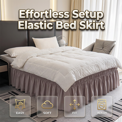 Effortless Setup Elastic Bed Skirt