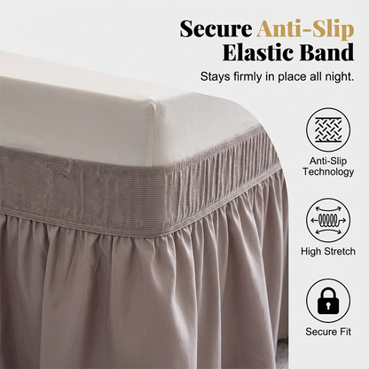 Effortless Setup Elastic Bed Skirt