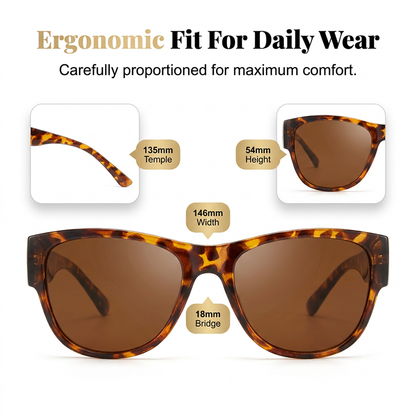 🕶️👓 53% KORTING! Brildragers opgelet: deze oversized zonnebril schuift over je eigen bril en je ziet eruit als een filmster – geen dure clip-on, geen geknipper met lenzen!