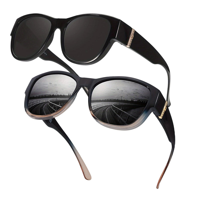 🕶️👓 53% KORTING! Brildragers opgelet: deze oversized zonnebril schuift over je eigen bril en je ziet eruit als een filmster – geen dure clip-on, geen geknipper met lenzen!