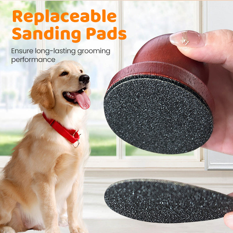 Wooden Pet Nail File with Replaceable Pads