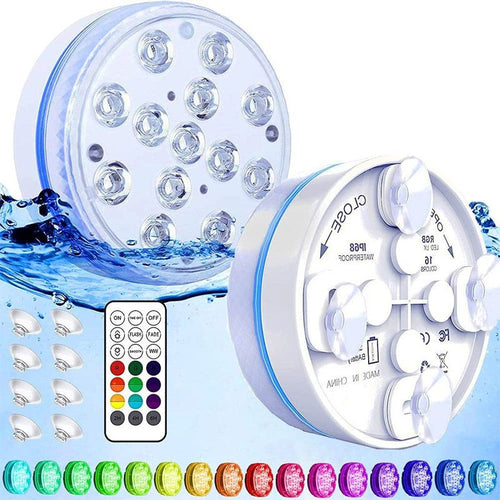 Submersible LED Pool Lights (RF Remote Control)