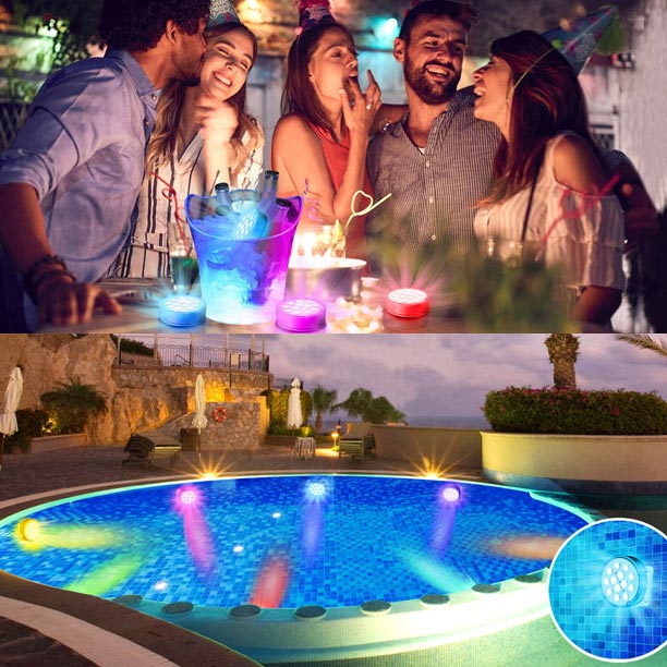 Submersible LED Pool Lights (RF Remote Control)